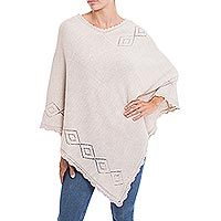 Alpaca blend poncho,