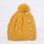 Alpaca blend knit cap, 'Cheery Hug in Yellow' - Yellow Alpaca Blend Buttons and Pompom Cabled Hand Knit Cap (image 2) thumbail