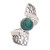 Chrysocolla filigree cocktail ring, 'Cosmic Twist in Green' - Chrysocolla and Sterling Silver Filigree Band Cocktail Ring (image 2a) thumbail