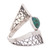 Chrysocolla filigree cocktail ring, 'Cosmic Twist in Green' - Chrysocolla and Sterling Silver Filigree Band Cocktail Ring (image 2c) thumbail