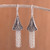 Sterling silver filigree waterfall earrings, 'Dark Dancing Bells' - Oxidized Sterling Silver Filigree Waterfall Earrings thumbail