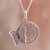 Sterling silver filigree pendant necklace, 'Captivating Butterfly' - Sterling Silver Filigree Butterfly Necklace from Peru thumbail
