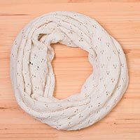Alpaca blend infinity scarf,