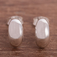 Sterling silver stud earrings,