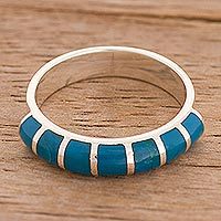 Chrysocolla cocktail ring,
