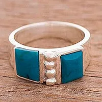 Chrysocolla cocktail ring,