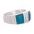 Chrysocolla cocktail ring, 'Worldly Windows' - Two Faceted Chrysocolla Gems Sterling Silver Cocktail Ring (image 2c) thumbail