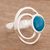 Chrysocolla cocktail ring, 'In Orbit' - Chrysocolla in Sterling Silver Orbiting Planet Cocktail Ring (image 2b) thumbail