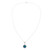 Chrysocolla pendant necklace, 'Ocean Portal' - Round Chrysocolla and Sterling Silver Pendant Necklace (image 2d) thumbail