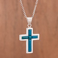 Chrysocolla pendant necklace,
