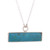 Chrysocolla pendant necklace, 'Sea Bar' - Modern Chrysocolla and Sterling Silver Bar Pendant Necklace (image 2a) thumbail