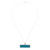 Chrysocolla pendant necklace, 'Sea Bar' - Modern Chrysocolla and Sterling Silver Bar Pendant Necklace (image 2d) thumbail