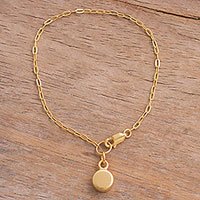 Gold plated sterling silver chain bracelet,