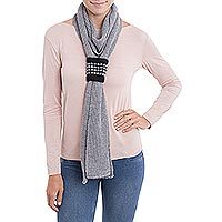 100% baby alpaca scarf,
