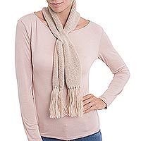 100% baby alpaca scarf,