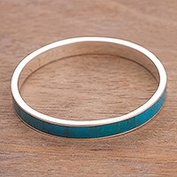 Chrysocolla bangle bracelet,