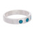 Chrysocolla band ring, 'Cardinal Dots' - Circle Motif Chrysocolla Band Ring from Peru (image 2c) thumbail