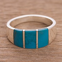Chrysocolla cocktail ring,