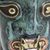 Copper decorative vase, 'Feline Deity' - Green Patina and Polished Copper and Bronze Decorative Vase (image 2d) thumbail