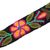 Wool belt, 'Pink Daisies' - Black and Colorful Floral Motif Embroidered Wool Woven Belt (image 2d) thumbail