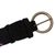 Wool belt, 'Pink Daisies' - Black and Colorful Floral Motif Embroidered Wool Woven Belt (image 2e) thumbail