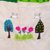 Cotton applique apron, 'Sweet Morning' - Handcrafted Cotton Arpillera Applique Apron from Peru (image 2e) thumbail