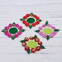Cotton blend coasters,