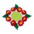 Cotton blend coasters, 'Lively Flowers' (set of 4) - Handmade Floral Cotton Blend Coasters from Peru (image 2b) thumbail