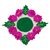 Cotton blend coasters, 'Lively Flowers' (set of 4) - Handmade Floral Cotton Blend Coasters from Peru (image 2c) thumbail