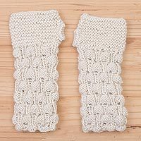 100% alpaca fingerless gloves,
