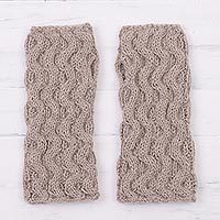 100% alpaca fingerless gloves,