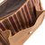 Leather accent wool blend sling, 'Woven Sophistication' - Honey Brown Striped Wool Blend Leather Accent Shoulder Bag (image 2d) thumbail
