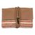 Leather accent cotton blend clutch, 'Andean Valley Sunset' - Colorful Stripe Handwoven Cotton Blend Leather Accent Clutch (image 2a) thumbail