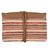 Leather accent cotton blend clutch, 'Andean Valley Sunset' - Colorful Stripe Handwoven Cotton Blend Leather Accent Clutch (image 2c) thumbail