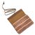Leather accent cotton blend clutch, 'Andean Valley Sunset' - Colorful Stripe Handwoven Cotton Blend Leather Accent Clutch (image 2d) thumbail