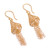 Gold plated sterling silver filigree waterfall earrings, 'Golden Dancing Bells' - 24k Gold Plated Sterling Silver Waterfall Earrings from Peru (image 2c) thumbail