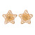 Gold plated sterling silver filigree button earrings, 'Classical Stars' - 24k Gold Plated Sterling Silver Filigree Star Earrings (image 2a) thumbail