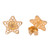 Gold plated sterling silver filigree button earrings, 'Classical Stars' - 24k Gold Plated Sterling Silver Filigree Star Earrings (image 2c) thumbail