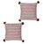 Cotton cushion covers, 'Colorful Speckle' (pair) - Striped Colorful Cotton Cushion Covers from Peru (Pair) thumbail