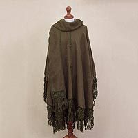 Alpaca blend ruana,