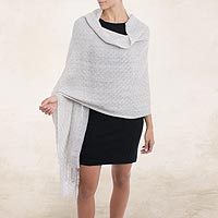 100% baby alpaca shawl,