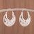 Sterling silver filigree hoop earrings, 'Crescent Delight' - Sterling Silver Filigree Hoop Earrings from Peru thumbail
