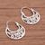 Sterling silver filigree hoop earrings, 'Crescent Delight' - Sterling Silver Filigree Hoop Earrings from Peru (image 2b) thumbail