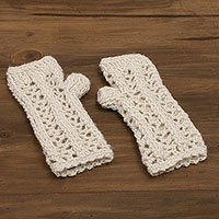 100% alpaca fingerless mitts,