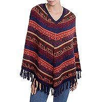 Alpaca blend poncho,