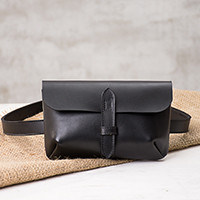 Leather waist bag,