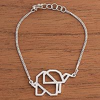 Sterling silver pendant bracelet,