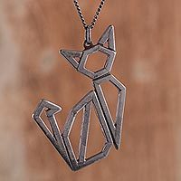 Sterling silver pendant necklace,