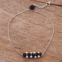 Sterling silver pendant bracelet,