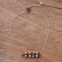 Sterling silver pendant bracelet,